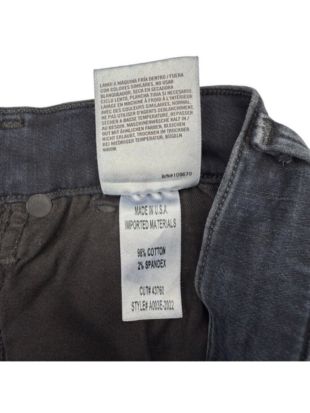 Agolde Sophie Distressed Skinny Jeans Ruthless Washed Black - Picture 5 of 7